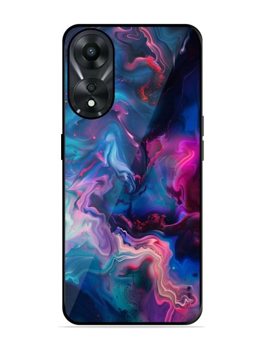 Cosmic Swirl Glossy Soft Edge Case for Oppo A78 (5G) Chachhi