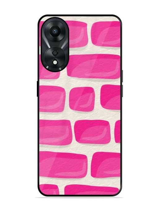 Pink Brick Wall Glossy Soft Edge Case for Oppo A78 (5G) Chachhi