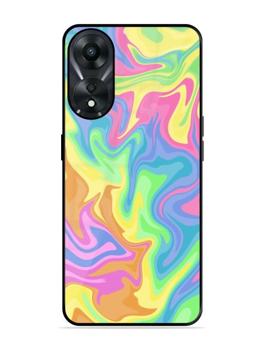 Whimsical Swirl Glossy Soft Edge Case for Oppo A78 (5G) Chachhi