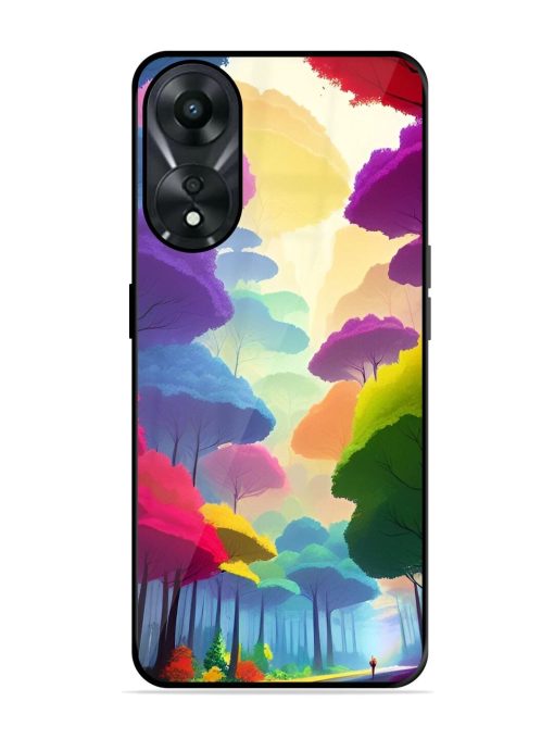 Rainbow Road Glossy Soft Edge Case for Oppo A78 (5G) Chachhi