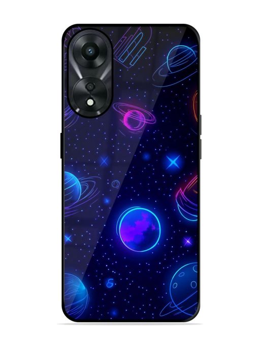 Neon Cosmos Glossy Soft Edge Case for Oppo A78 (5G) Chachhi