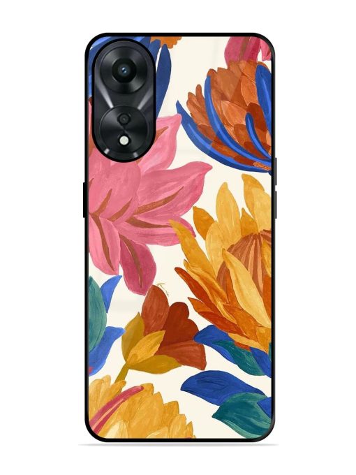 Blooming Tapestry Glossy Soft Edge Case for Oppo A78 (5G) Chachhi