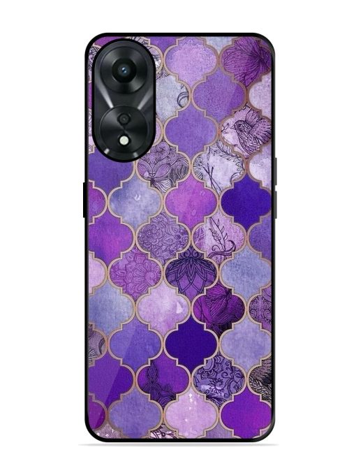 Purple Mosaic Magic Glossy Soft Edge Case for Oppo A78 (5G) Chachhi