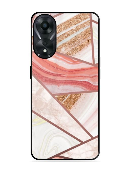 Rosy Mosaic Glossy Soft Edge Case for Oppo A78 (5G) Chachhi