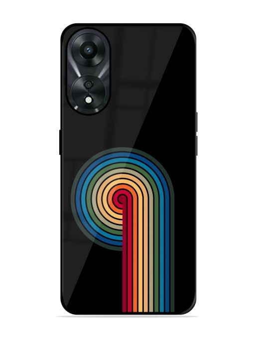 Rainbow Ripple Glossy Soft Edge Case for Oppo A78 (5G) Chachhi