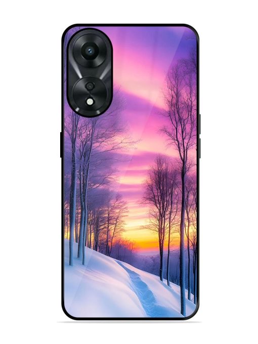 Winter'S Purple Haze Glossy Soft Edge Case for Oppo A78 (5G) Chachhi