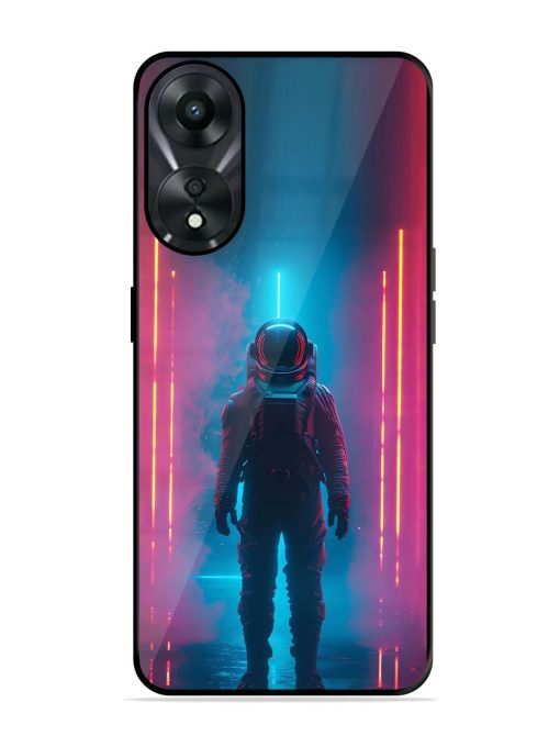 Neon Astronaut Glossy Soft Edge Case for Oppo A78 (5G) Chachhi