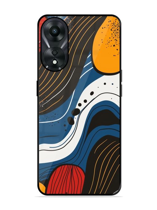 Abstract Expression Glossy Soft Edge Case for Oppo A78 (5G) Chachhi