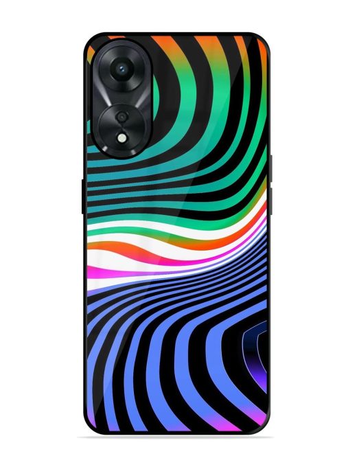 Psychedelic Waves Glossy Soft Edge Case for Oppo A78 (5G) Chachhi