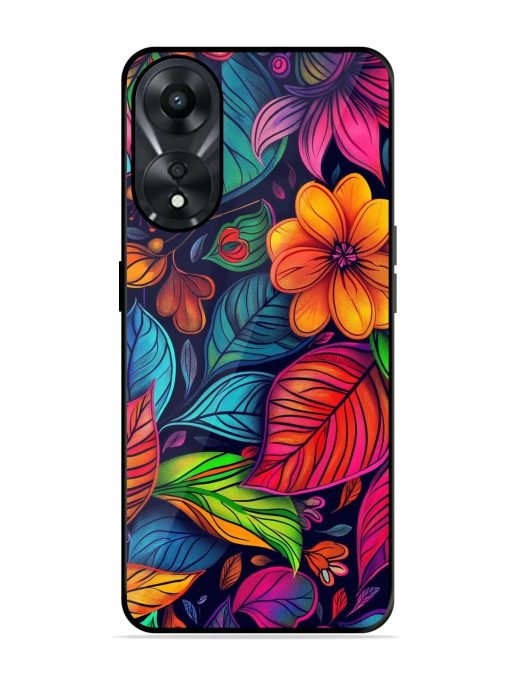 Rainbow Of Blooms Glossy Soft Edge Case for Oppo A78 (5G) Chachhi