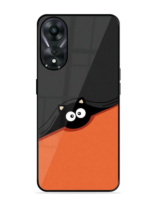 Peek-A-Boo Kitty Glossy Soft Edge Case for Oppo A78 (5G) Chachhi