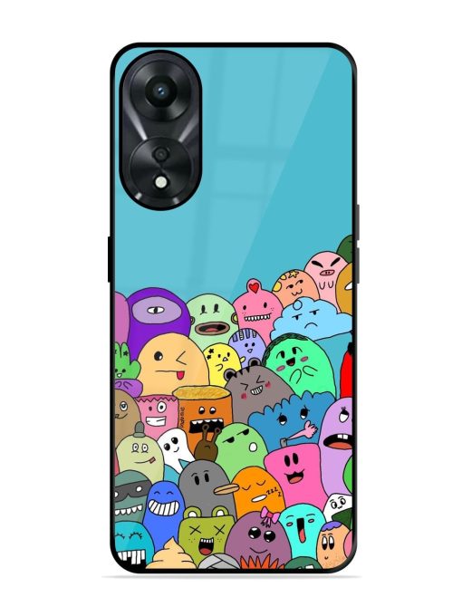 Monster Mash Glossy Soft Edge Case for Oppo A78 (5G) Chachhi