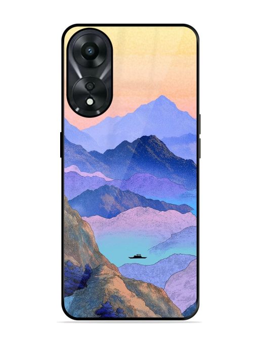 Mountain Mist Glossy Soft Edge Case for Oppo A78 (5G) Chachhi