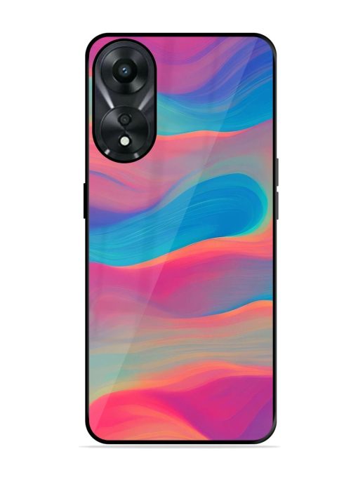 Wavy Wonder Glossy Soft Edge Case for Oppo A78 (5G) Chachhi