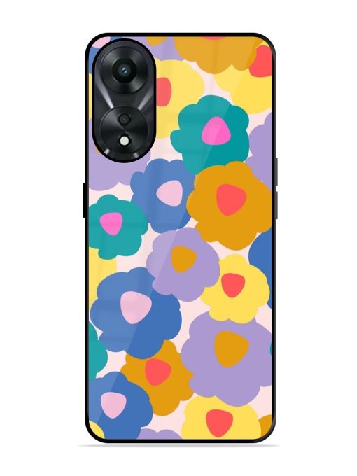 Flower Power Glossy Soft Edge Case for Oppo A78 (5G) Chachhi