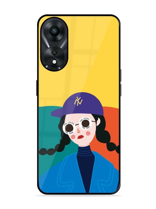 Starry-Eyed Girl Glossy Soft Edge Case for Oppo A78 (5G) Chachhi