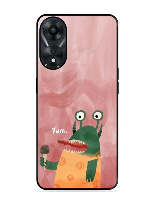 Hungry Monster Glossy Soft Edge Case for Oppo A78 (5G) Chachhi