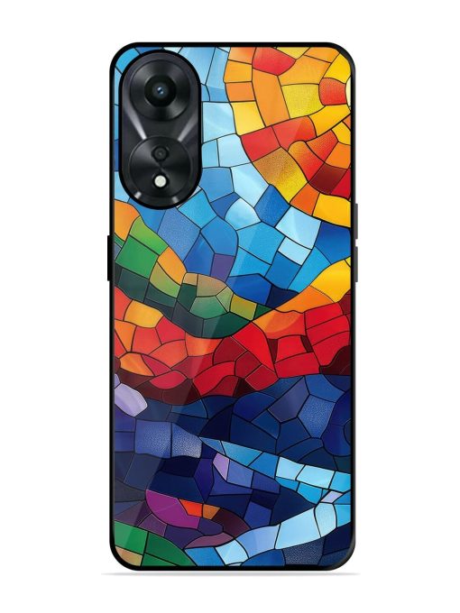 Mosaic Sunset Glossy Soft Edge Case for Oppo A78 (5G) Chachhi