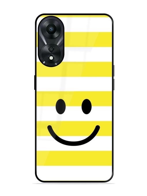 Smiling Stripes Glossy Soft Edge Case for Oppo A78 (5G) Chachhi