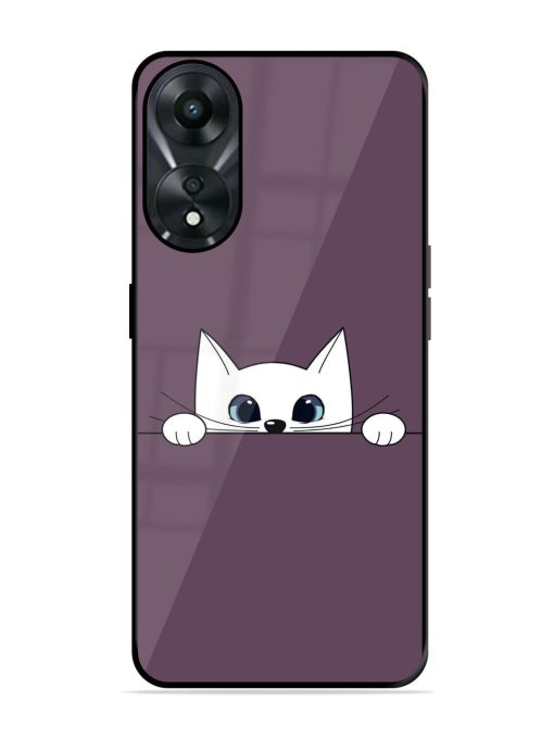 Peek-A-Boo Kitty Glossy Soft Edge Case for Oppo A78 (5G) Chachhi