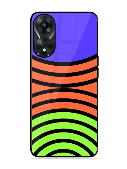 Psychedelic Stripe Symphony Glossy Soft Edge Case for Oppo A78 (5G) Chachhi