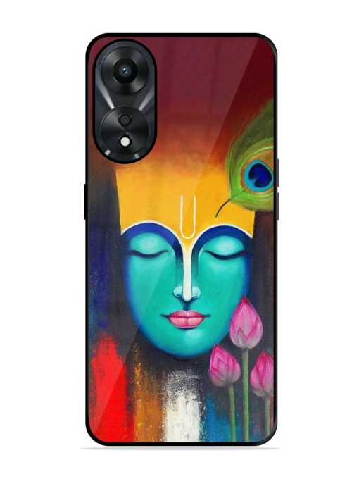 Divine Tranquility: The Face Of Krishna Glossy Soft Edge Case for Oppo A78 (5G) Chachhi