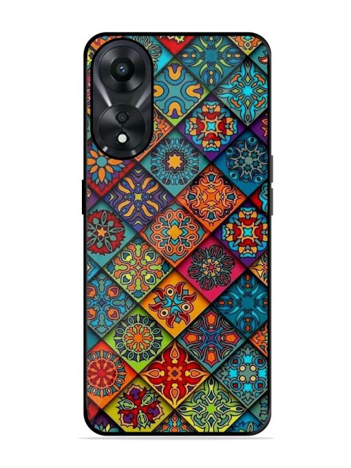 Patchwork Mandala Mosaic Glossy Soft Edge Case for Oppo A78 (5G) Chachhi