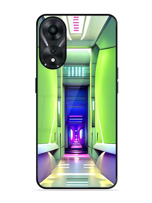 Neon Corridor Glossy Soft Edge Case for Oppo A78 (5G) Chachhi