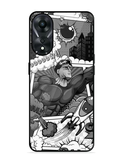 Comic Book Chaos Glossy Soft Edge Case for Oppo A78 (5G) Chachhi