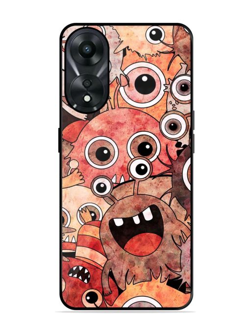 Monster Mash Glossy Soft Edge Case for Oppo A78 (5G) Chachhi