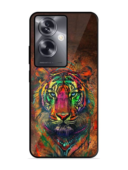 Cosmic Tiger Glossy Soft Edge Case for Oppo A79 (5G) Chachhi