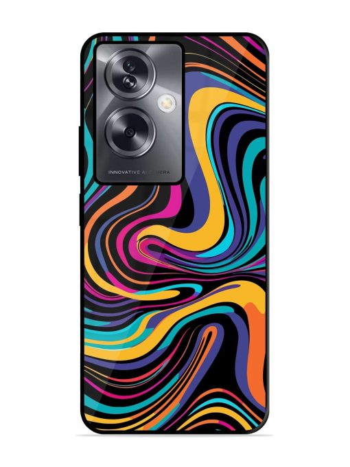 Psychedelic Swirl Glossy Soft Edge Case for Oppo A79 (5G) Chachhi