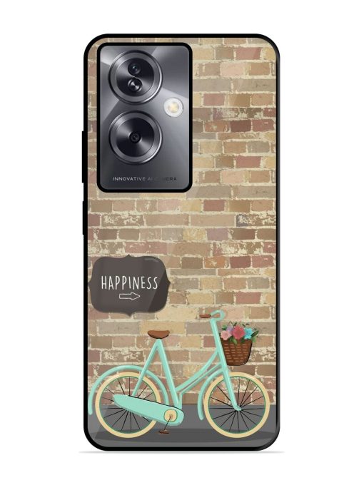 Pedaling Towards Happiness Glossy Soft Edge Case for Oppo A79 (5G) Chachhi