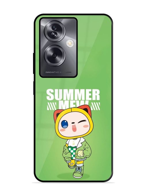 Purrfect Summer Glossy Soft Edge Case for Oppo A79 (5G) Chachhi