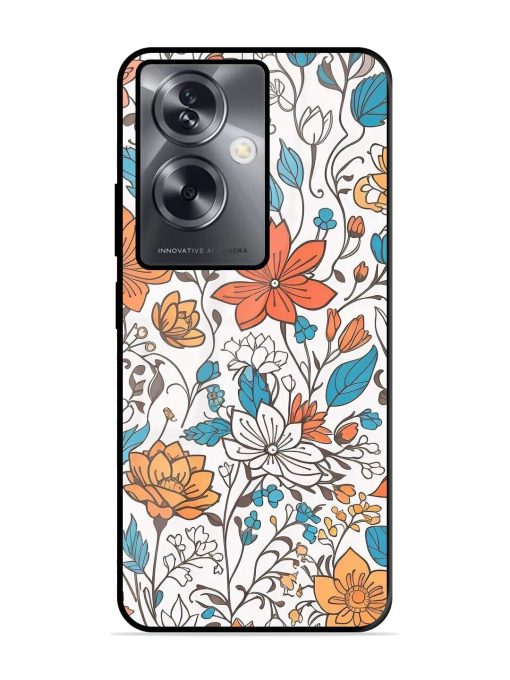 Floral Symphony Glossy Soft Edge Case for Oppo A79 (5G)