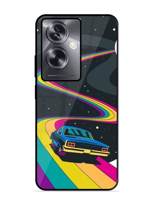 Rainbow Road Glossy Soft Edge Case for Oppo A79 (5G) Chachhi