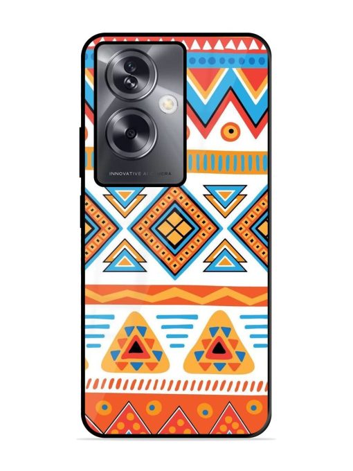 Vibrant Tribal Pattern Glossy Soft Edge Case for Oppo A79 (5G) Chachhi