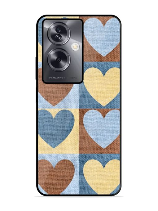 Hearts On Canvas Glossy Soft Edge Case for Oppo A79 (5G) Chachhi