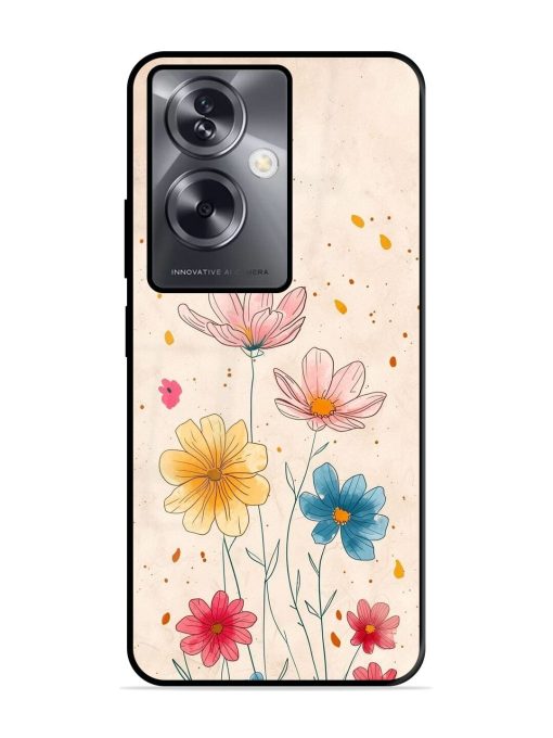 Delicate Bloom Glossy Soft Edge Case for Oppo A79 (5G) Chachhi