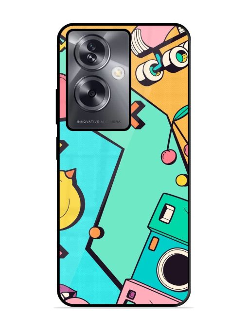 Retro Remix Glossy Soft Edge Case for Oppo A79 (5G) Chachhi