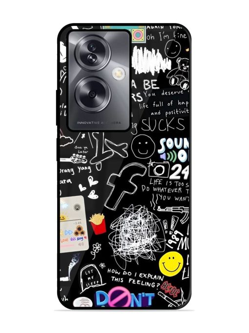 Doodle Diary Glossy Soft Edge Case for Oppo A79 (5G) Chachhi