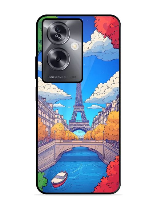 Parisian Panorama Glossy Soft Edge Case for Oppo A79 (5G) Chachhi