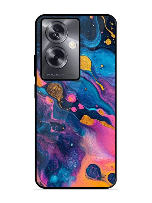 Cosmic Swirl Glossy Soft Edge Case for Oppo A79 (5G) Chachhi