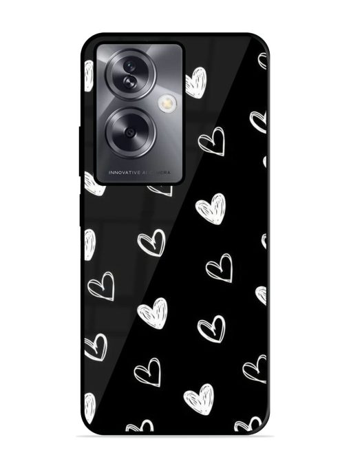 Scattered Hearts Glossy Soft Edge Case for Oppo A79 (5G) Chachhi