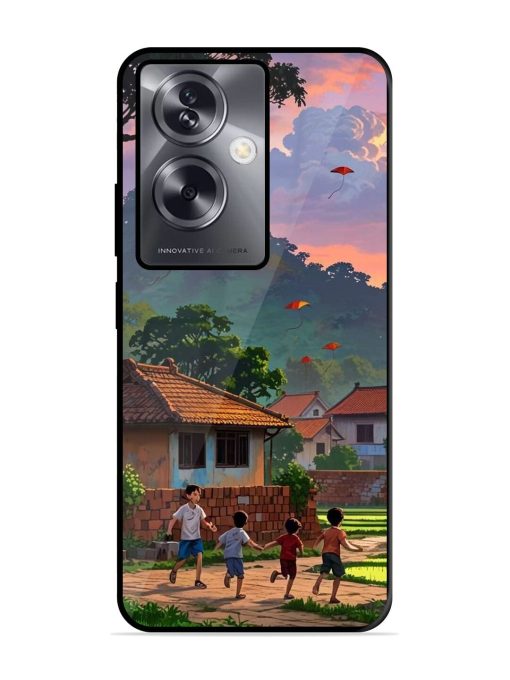 Sunset Play Glossy Soft Edge Case for Oppo A79 (5G) Chachhi