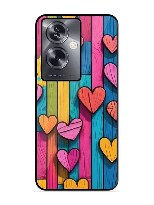 Rainbow Of Hearts Glossy Soft Edge Case for Oppo A79 (5G) Chachhi