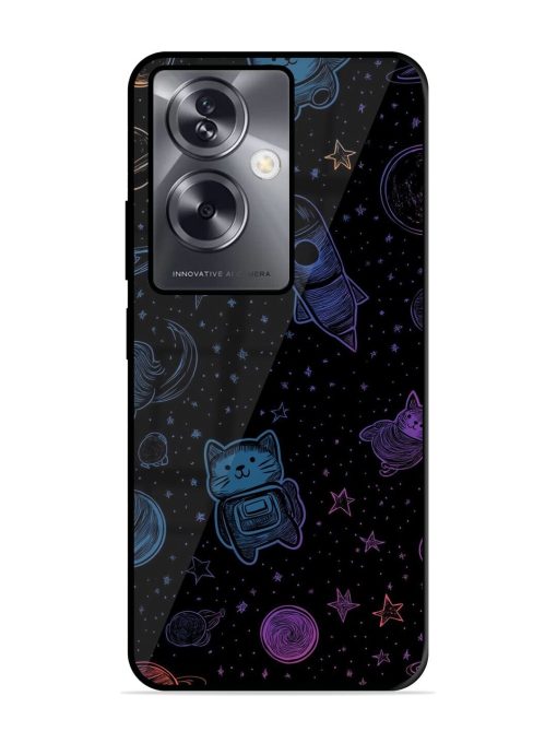 Cosmic Cat Chaos Glossy Soft Edge Case for Oppo A79 (5G)