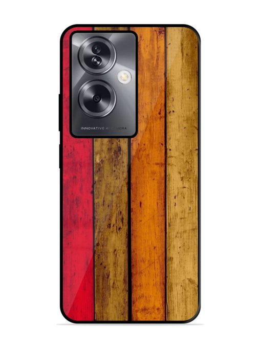 Colorful Woodgrain Glossy Soft Edge Case for Oppo A79 (5G)