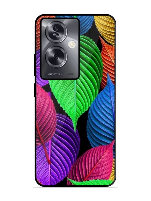 Rainbow Leaf Symphony Glossy Soft Edge Case for Oppo A79 (5G) Chachhi