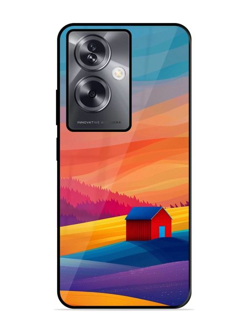 Sunset Solitude Glossy Soft Edge Case for Oppo A79 (5G) Chachhi